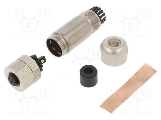 Ficha, M12, Pin: 5, F&ecirc;mea, C&oacute;digo A-Devicenet / Canopen, com Cabo