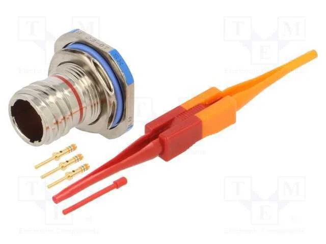 Conector: Militar, Tamanho 9, Mil-Dtl-38999 Series Iii, Prateado