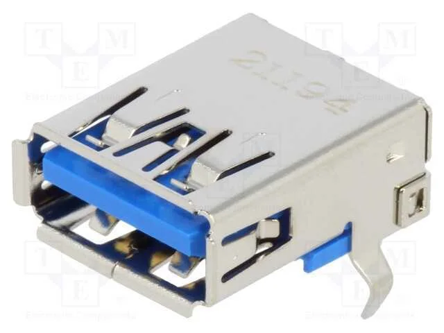 Conector: Usb A, Pin: 9, Tht, Angulares 90&deg;, Cobertura: Dourado