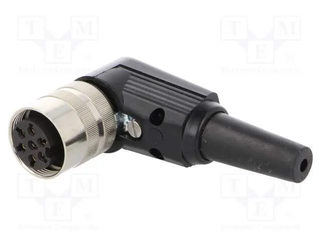 Conector: M16, Ficha, F&ecirc;mea, Solda, com Cabo, Pin: 7, 5a, 250v, Ip40