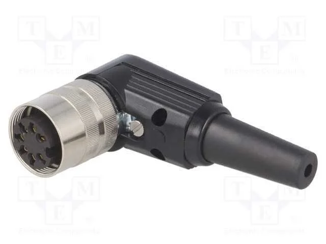 Conector: M16, ficha, f&ecirc;mea, solda, com cabo, PIN.