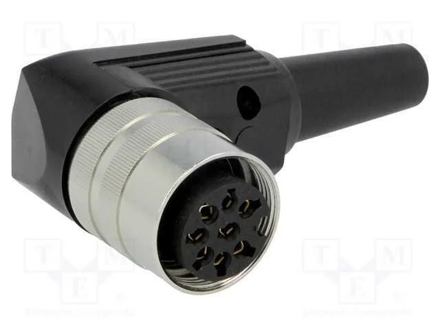 Conector: M16, Ficha, F&ecirc;mea, Solda, com Cabo, Pin: 8, 5a, 60v, Ip40
