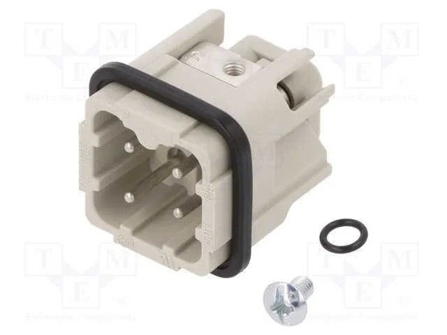 Conector: HDC, macho, PIN: 4, tamanho 3, inserto .