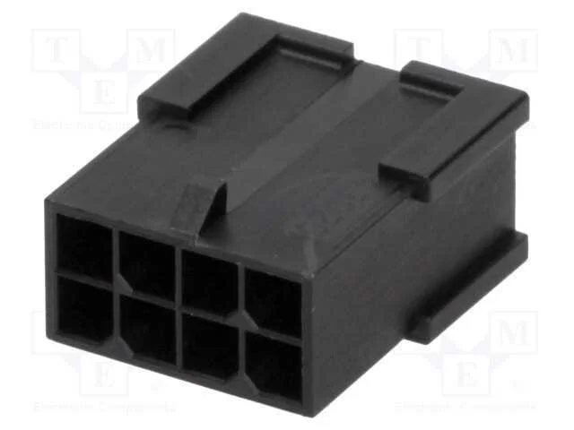 Ficha, Fio-Fio, Macho, Micro-Fit 3.0, 3mm, Pin: 8, Sem Contactos