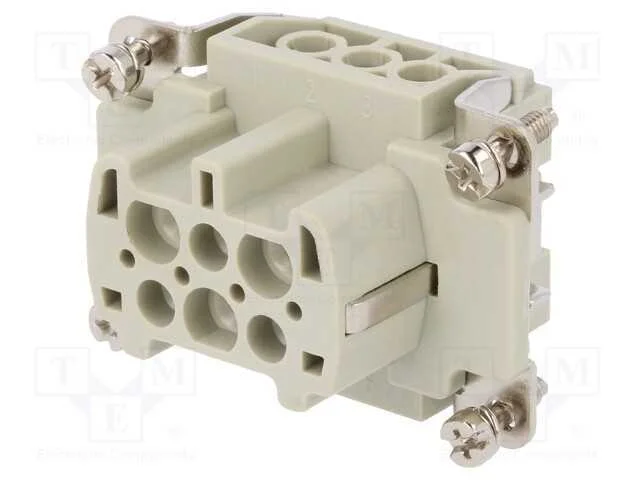Conector: HDC, inserto de contatos, f&ecirc;mea, HE, PI.