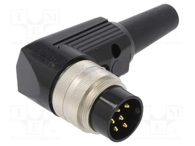 Conector: M16, Ficha, Macho, Solda, com Cabo, Pin: 6, 5a, 250v, Ip40
