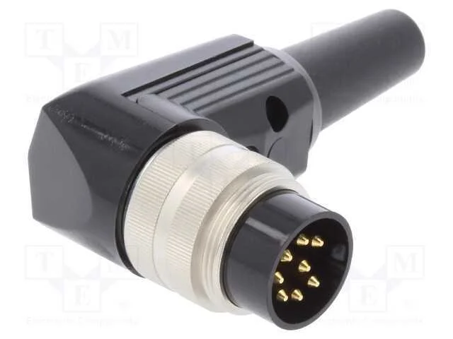 Conector: M16, Ficha, Macho, Solda, com Cabo, Pin: 8, 5a, 60v, Ip40