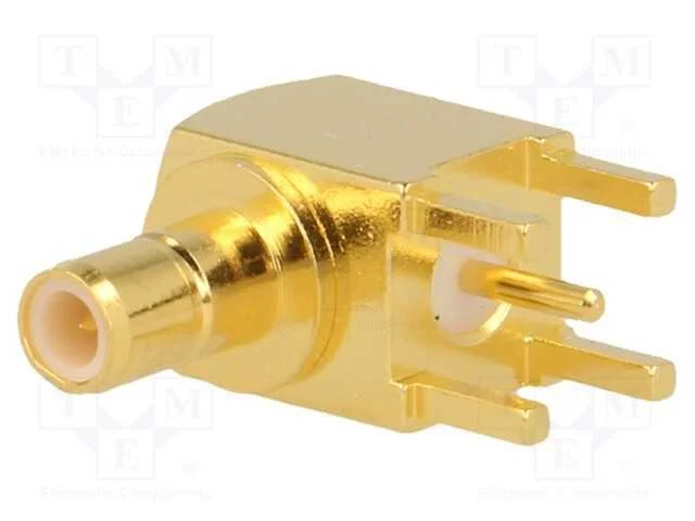 Tomada, Smb, Macho, Angulares 90, 50o, Tht, Ptfe, Dourado