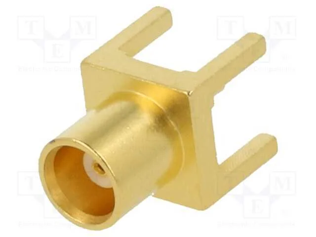 Tomada, MCX, f&ecirc;mea, simples, 50O, THT, PTFE, dour.