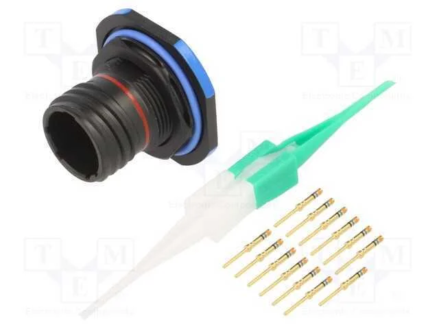 Conector: Militar, Tamanho 11, Mil-Dtl-38999 Series Iii, Preta