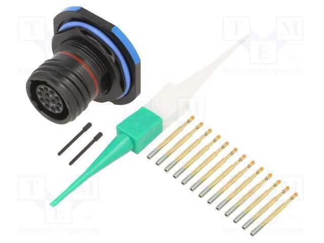 Conector: Militar, Tamanho 11, Mil-Dtl-38999 Series Iii, Preta
