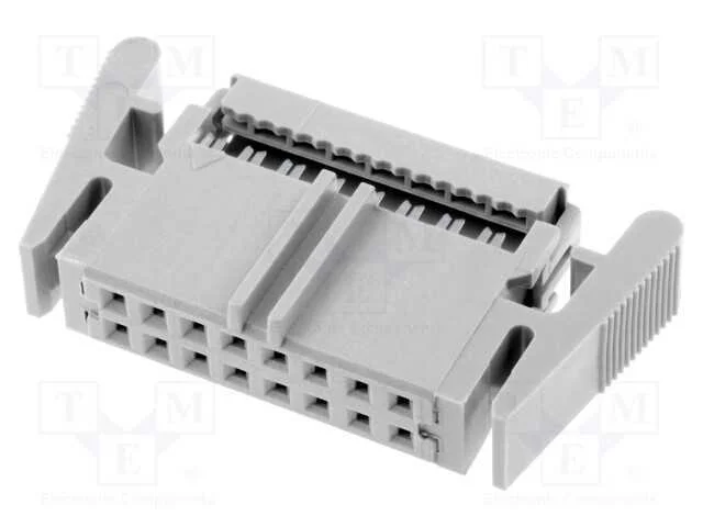 Ficha, Idc, F&ecirc;mea, Pin: 16, Simples, Idc, para Fita, 1,27mm
