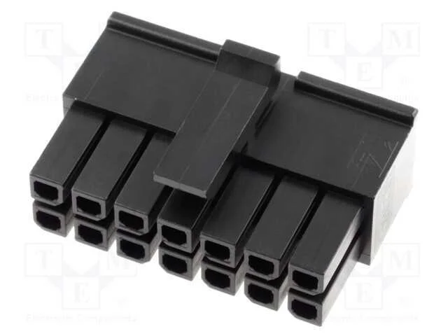 Ficha, Fio-Placa, F&ecirc;mea, Micro-Fit 3.0, 3mm, Pin: 14, Sem Contactos