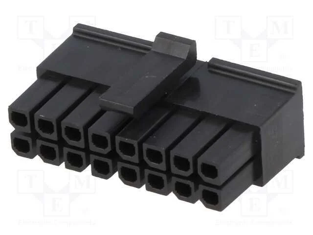 Ficha, fio-placa, f&ecirc;mea, Micro-Fit 3.0, 3mm, PIN:.