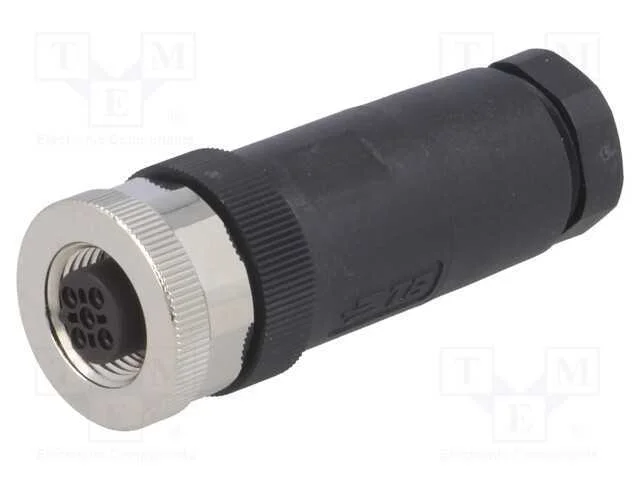 Ficha, M12, PIN: 5, f&ecirc;mea, c&oacute;digo B-Profibus, com.