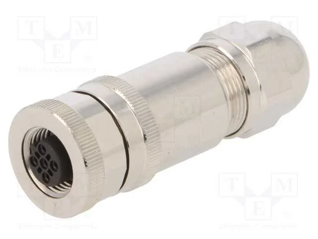 Ficha, M12, Pin: 5, F&ecirc;mea, C&oacute;digo B-Profibus, com Cabo, Ip67, 60v, 4a