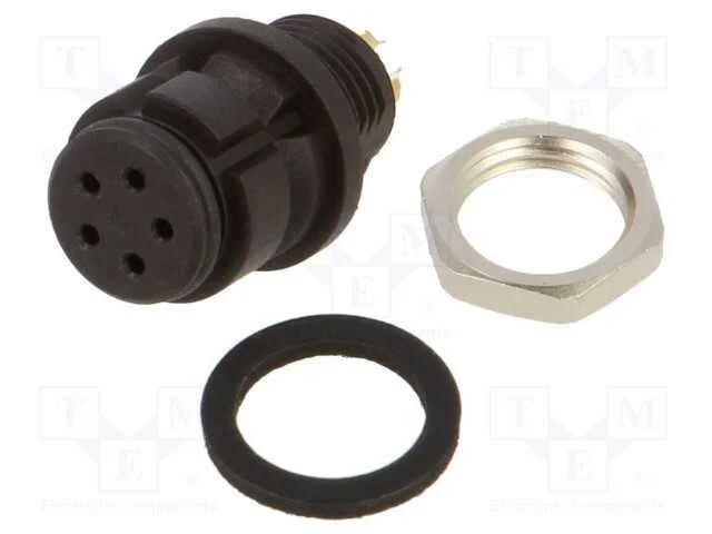 Conector: Redondos, 620, 63v, Pin: 5, Tomada, F&ecirc;mea, Solda, 2a, Ip67