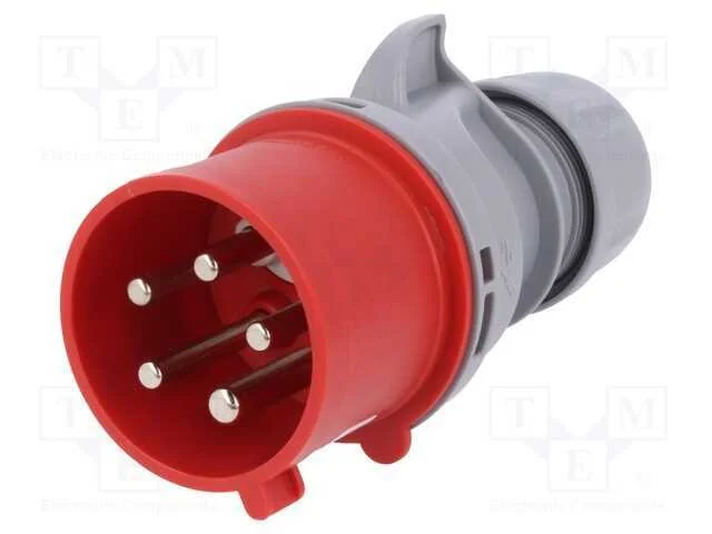 Conector: de Alimenta&ccedil;&atilde;o Ac 3 Fases, Ficha, Macho, 32a, 400vac