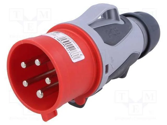 Conector: de Alimenta&ccedil;&atilde;o Ac 3 Fases, Ficha, Macho, 32a, 400vac