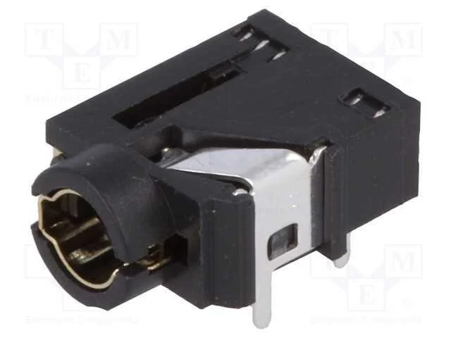Tomada, Jack 3,5mm, F&ecirc;mea, Faixas: 4, Tht, W: 10,2mm, H: 5mm, D: 14mm