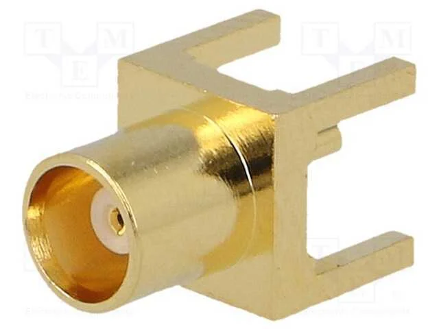 Tomada, MCX, f&ecirc;mea, simples, 50O, THT, PTFE, dour.