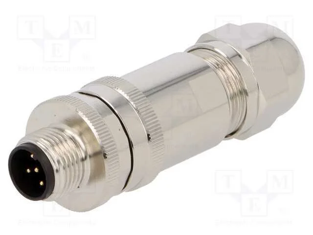 Ficha, M12, Pin: 5, Macho, C&oacute;digo A-Devicenet / Canopen, com Cabo