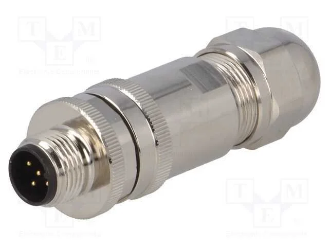 Ficha, M12, PIN: 5, macho, c&oacute;digo A-DeviceNet / C.