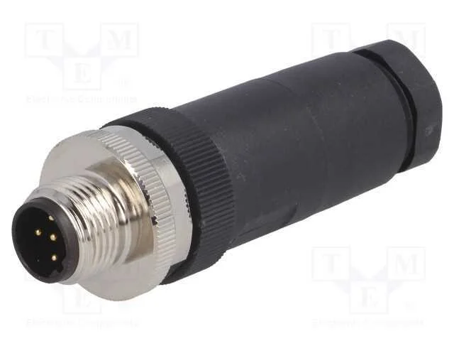 Ficha, M12, Pin: 5, Macho, C&oacute;digo B-Profibus, com Cabo, Ip67, 60v, 4a