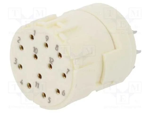 Conector: M23, inserto de contatos, PIN: 12, f&ecirc;me.
