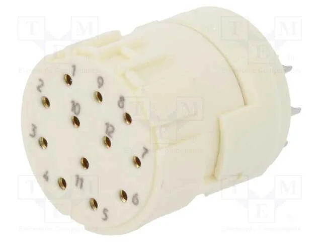 Conector: M23, inserto de contatos, PIN: 12, f&ecirc;me.