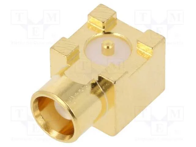 Tomada, Mcx, F&ecirc;mea, Angulares, 50o, Smt, Ptfe, Dourado
