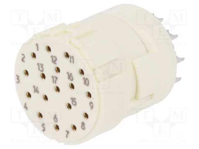 Conector: M23, inserto de contatos, PIN: 17, f&ecirc;me.