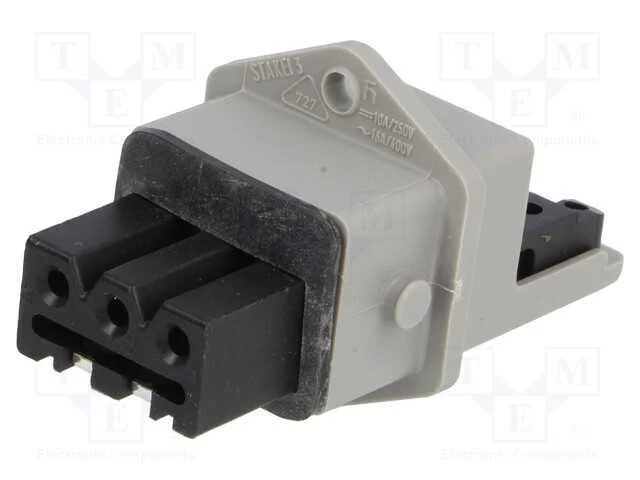 Conector: retangulares, ST, tomada, f&ecirc;mea, PIN: 3.