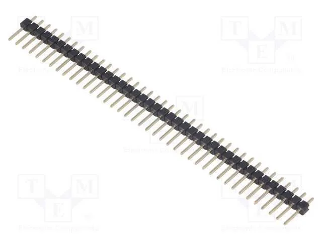 Barra de Pinos, Pinos, Macho, Pin: 40, Simples, 2,54mm, Tht, 1x40