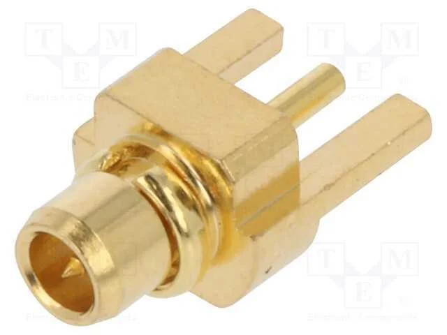 Tomada, MMCX, f&ecirc;mea, 50O, PTFE, dourado