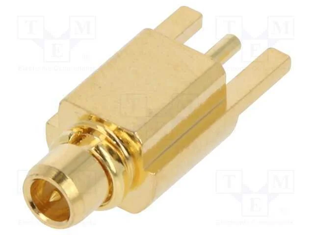 Tomada, MMCX, f&ecirc;mea, 50O, PTFE, dourado
