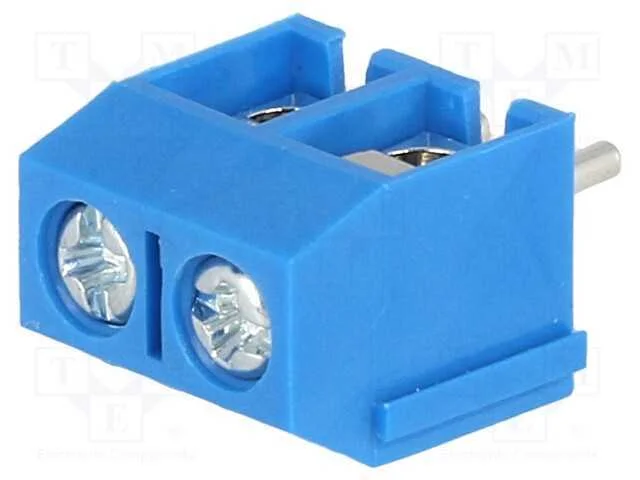 PCB bloco terminal, angulares 90, 5mm, faixas: 2,.