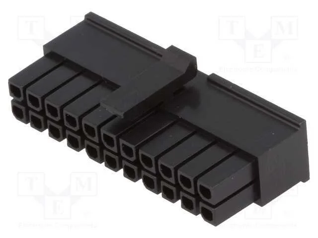 Ficha, Fio-Placa, F&ecirc;mea, Micro-Fit 3.0, 3mm, Pin: 22, Sem Contactos