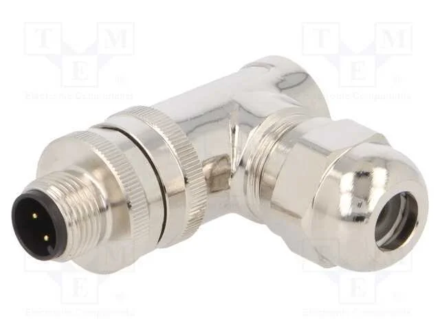 Ficha, M12, Pin: 4, Macho, C&oacute;digo A-Devicenet / Canopen, com Cabo