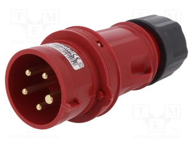 Conector: de Alimenta&ccedil;&atilde;o Ac 3 Fases, Ficha, Macho, 16a, Iec 60309