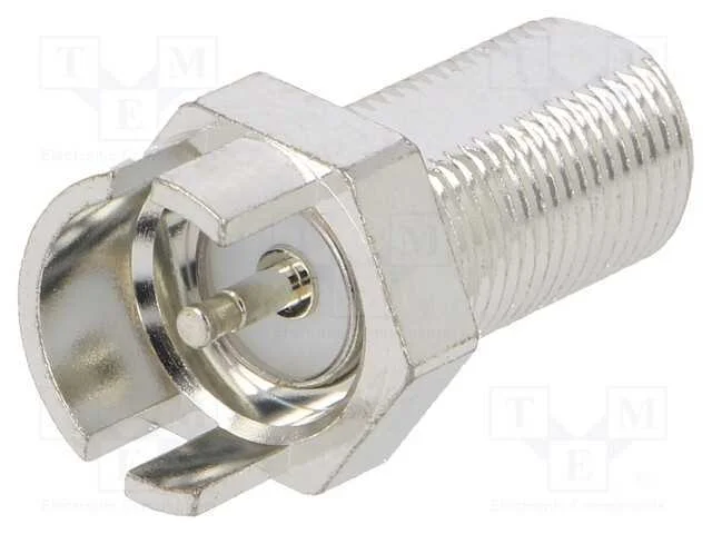 Tomada, F, f&ecirc;mea, de borda, 75O, solda, para PCB,.