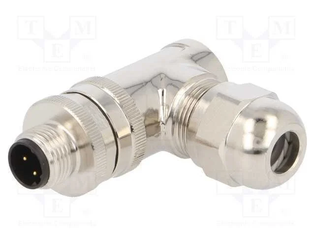 Ficha, M12, Pin: 4, Macho, C&oacute;digo D-Ethernet, com Cabo, Ip67, 250v