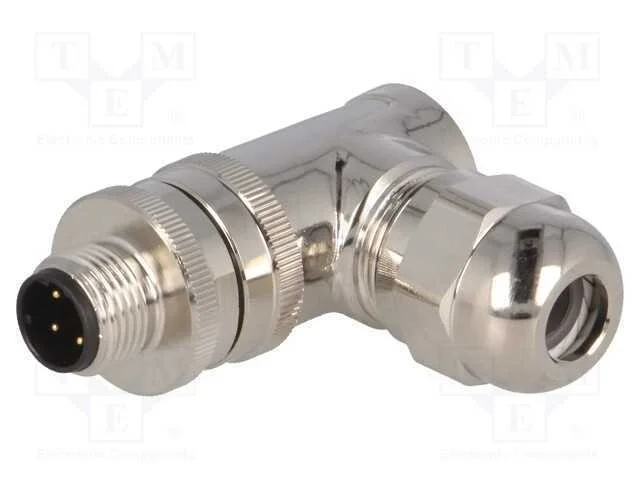Ficha, M12, PIN: 4, macho, c&oacute;digo D-Ethernet, com.