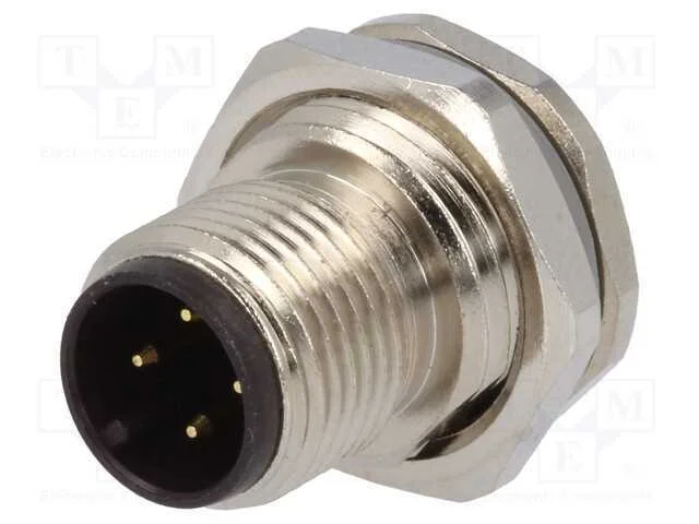 Tomada, M12, Pin: 4, Macho, C&oacute;digo A-Devicenet / Canopen, Solda