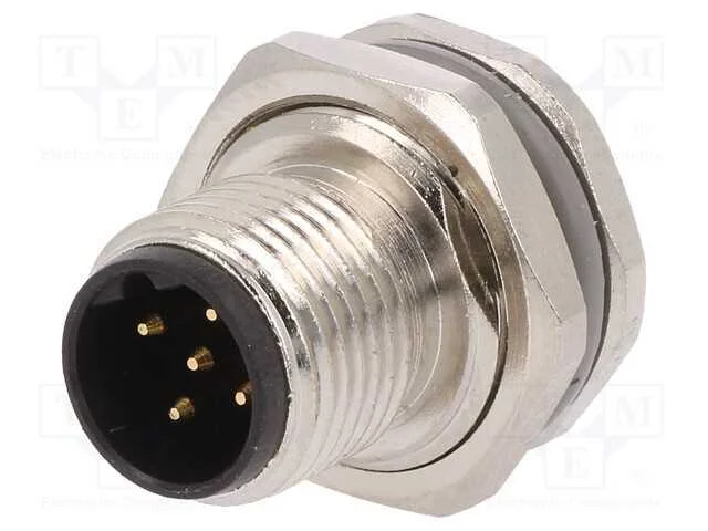 Tomada, M12, Pin: 5, Macho, C&oacute;digo B-Profibus, Solda, Ip67, Simples