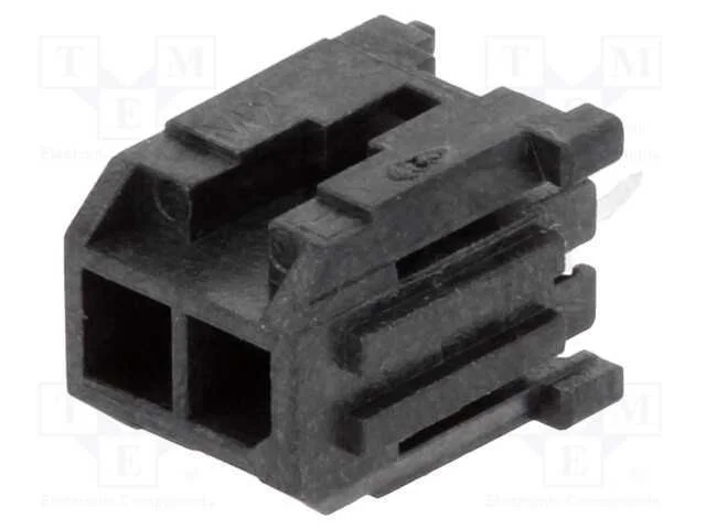 Tomada, Fio-Placa, Macho, Micro-Fit 3.0, 3mm, Pin: 2, Tht, 5a, 600v