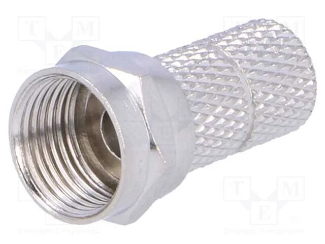 Ficha, F, Macho, Simples, Rg59, 6mm, Twist-On, com Cabo