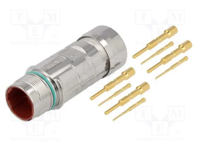 Conector: M23, ficha, PIN: 8(4+4), macho, cerrar,.
