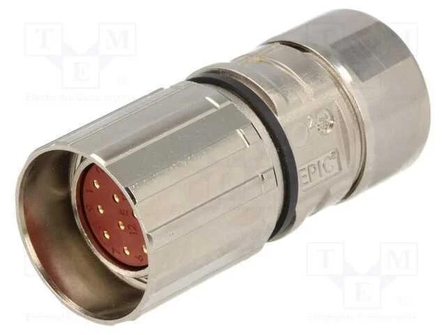 Conector: M23, ficha, PIN: 12, f&ecirc;mea, solda, com .