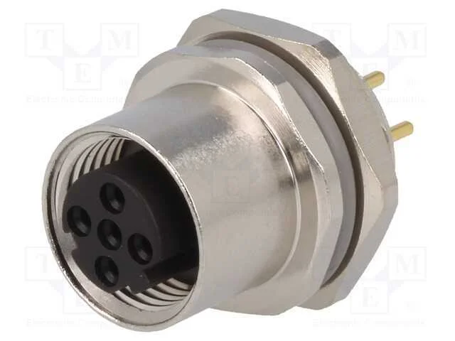Tomada, M12, Pin: 4, F&ecirc;mea, C&oacute;digo D-Ethernet, Tht, Ip67, Simples
